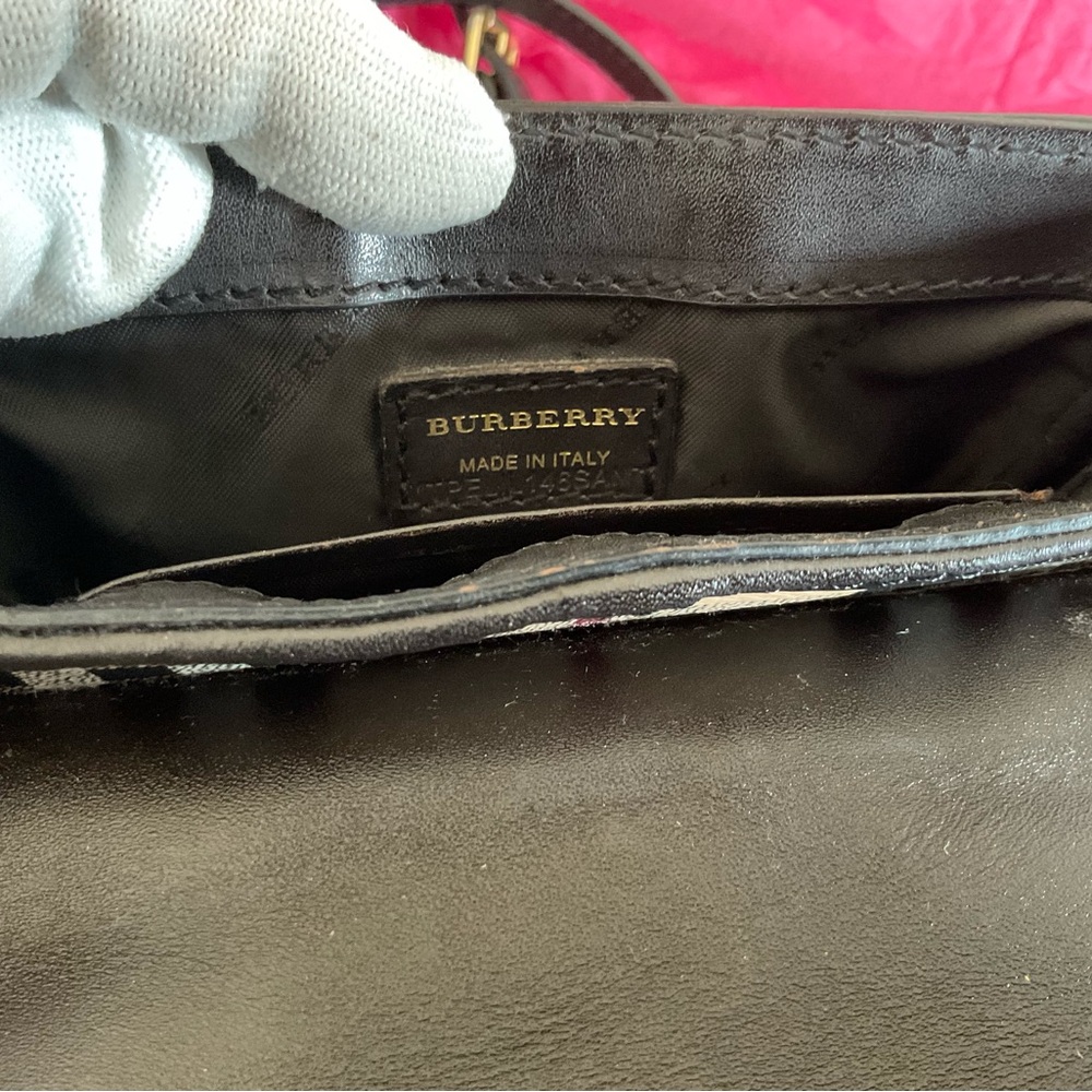 Burberry Tan and Black Check Crossbody Bag - Picture 8 of 13